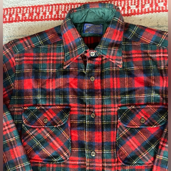 VTG 60’s Pendleton Prince Charles Edward Stewart Tartan Print. Size M. - Picture 8 of 12